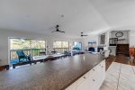 View from  kitchen to dining area